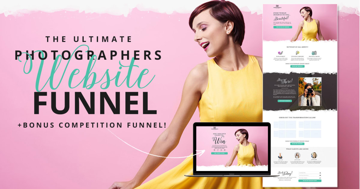 The Ultimate Portrait Photographers Website/Hybrid Funnel + Competition Giveaway!