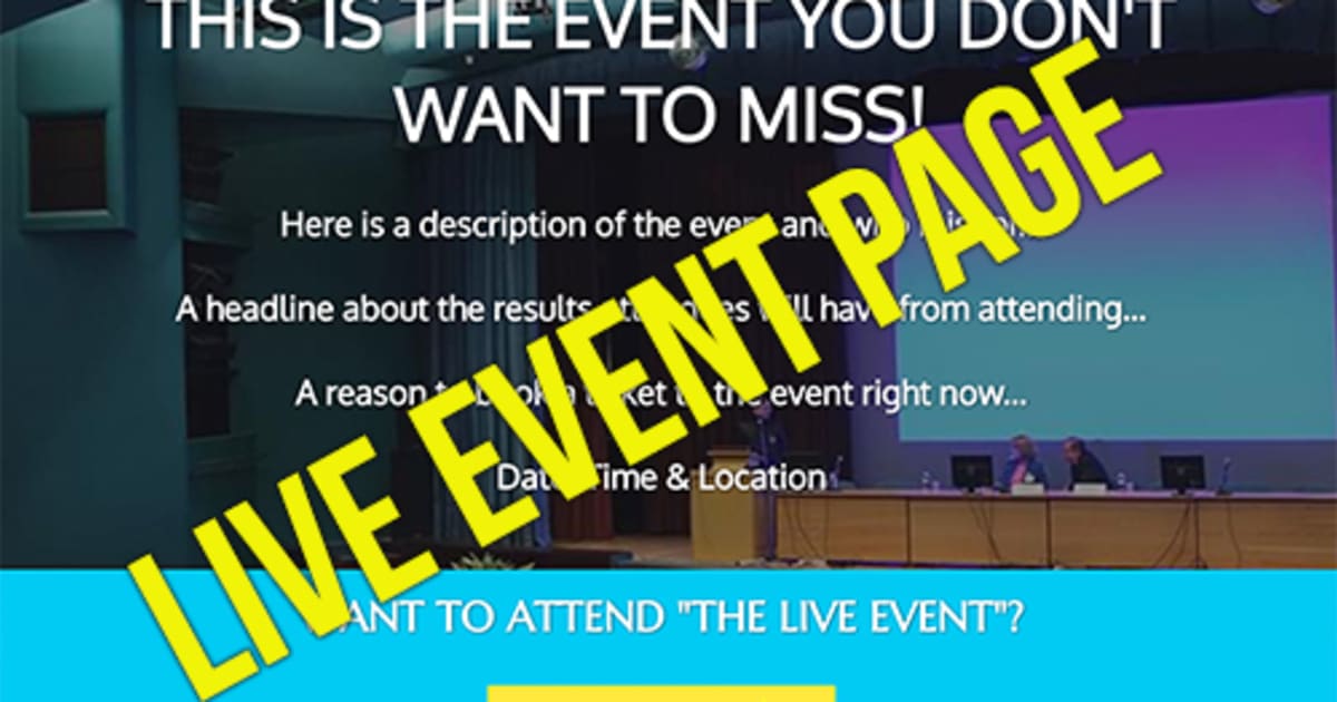 Live Event Page | Lauren Theme
