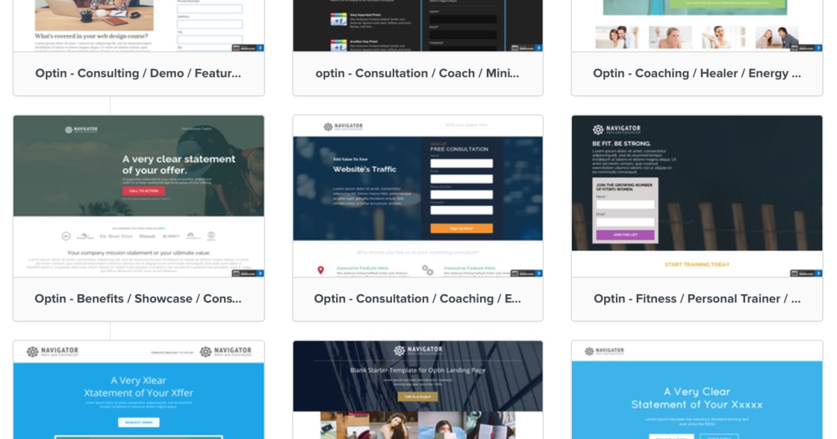 *Bundle* Consulting / Coaching / Demo / Callback Templates - Unbounce Hacked by InVert