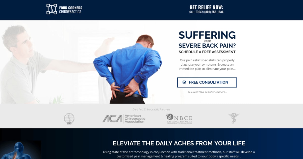 Chiropractor Lead Generation Optin & Appointment Funnel