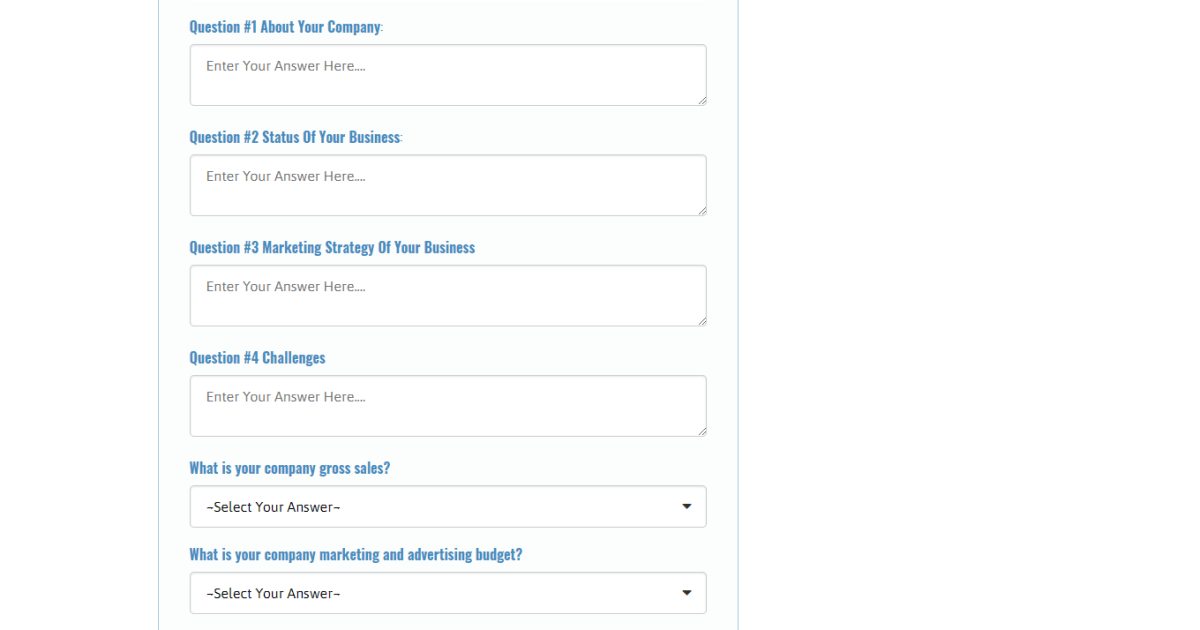 Application / Survey / Opt in Funnel - Clean Theme