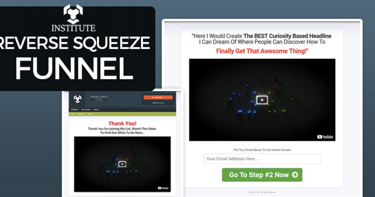 Institute - Reverse Squeeze Page Funnel