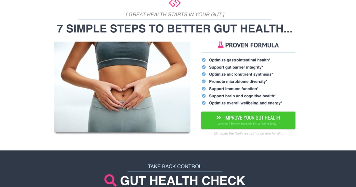 Healthy Gut For Life - Modere Affiliate Referral Bridge Page Funnel