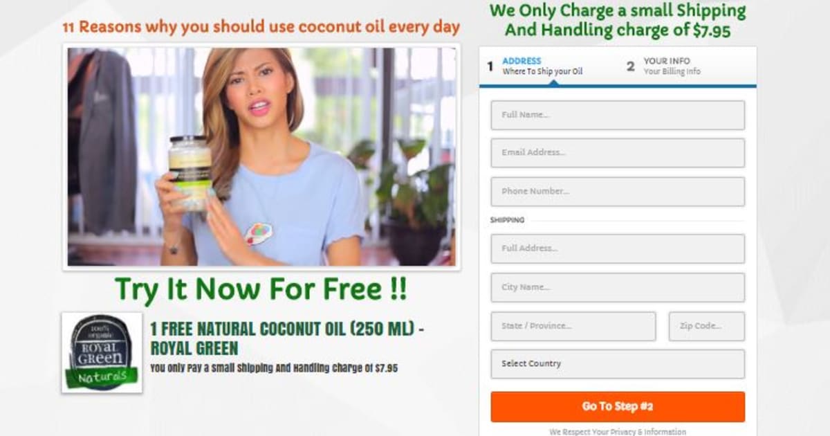 Free Plus Shipping Funnel (coconut oil) - Instantly Start Selling 