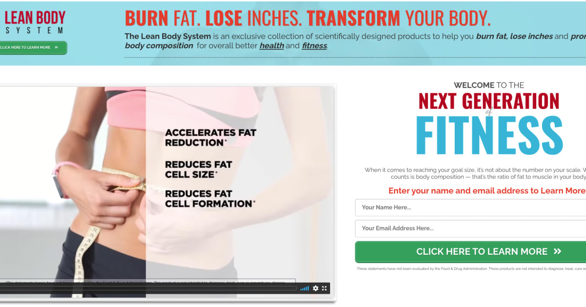Lean Body System - Modere Affiliate Referral Bridge Page Funnel