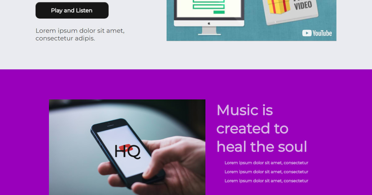Music Industry / Landing Page - Music Play Template