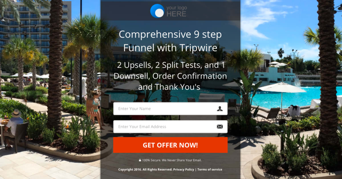 Comprehensive 9-Step Funnel With Tripwire, 2 Upsells, 2 Split Tests, 1 Downsell, Order Confirmations and Thank You's 