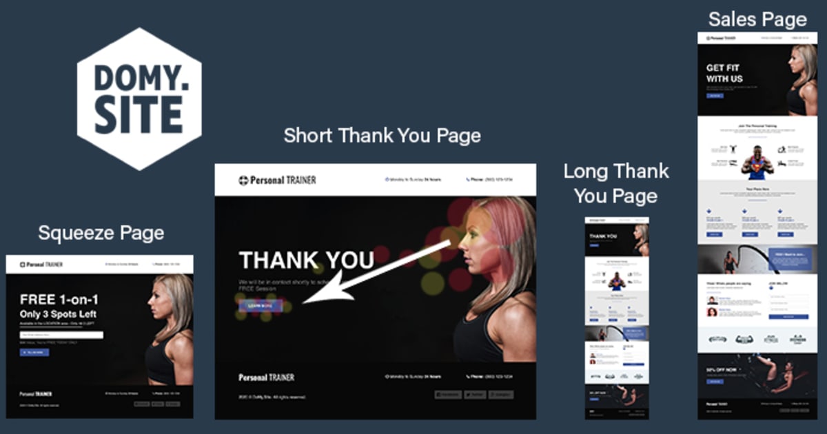 Personal Trainer Squeeze Page Funnel by FunnelsHelper.com