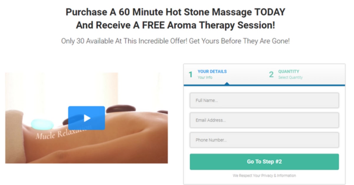 Massage Deal Sales Funnel