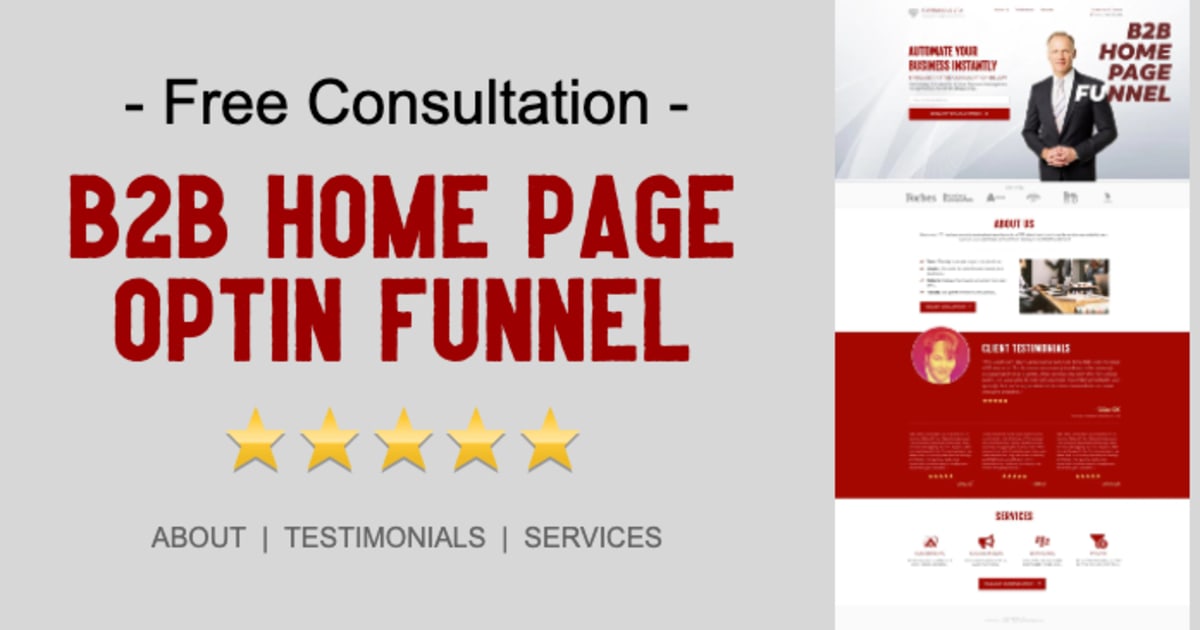 2 Page - B2B Home Page Funnel