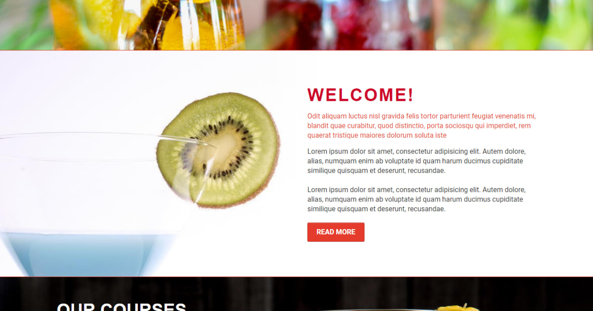 Food / Restaurant / Landing Page - Food & Restaurant Template 2