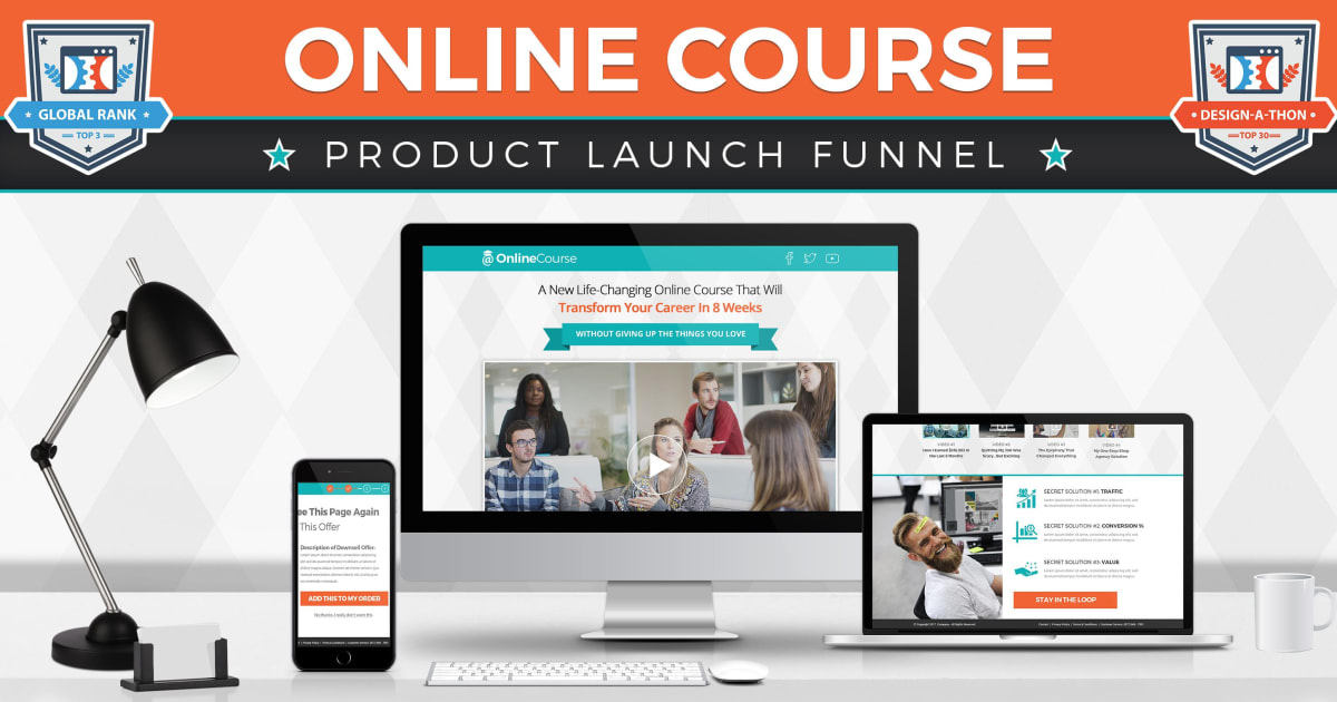 *NEW* Online Course Product Launch Funnel **BONUS** 2 Proven Email Sequences Included!!!