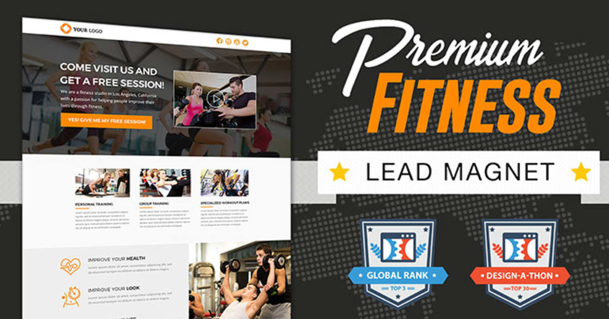 Fitness / Gym Lead Magnet Funnel **BONUS** 5 Step Email Sequence!