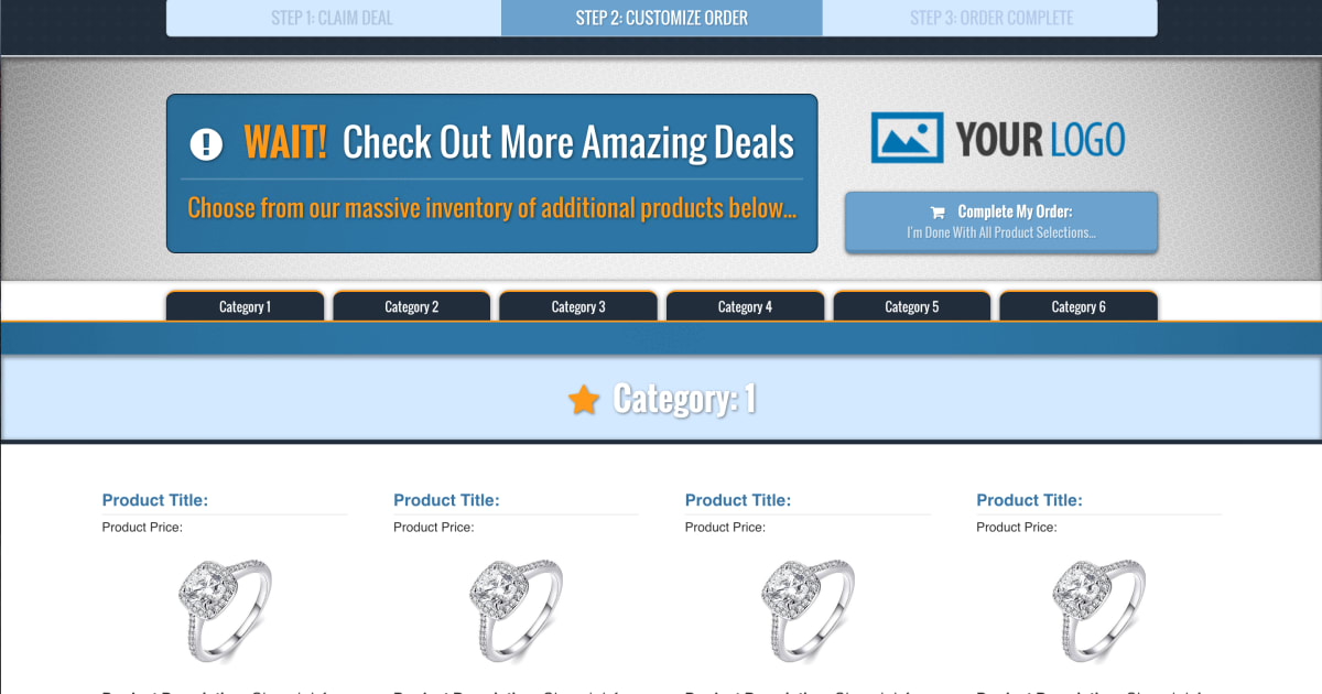 **Ecommerce Multi-Product Tripwire Sales Funnel**