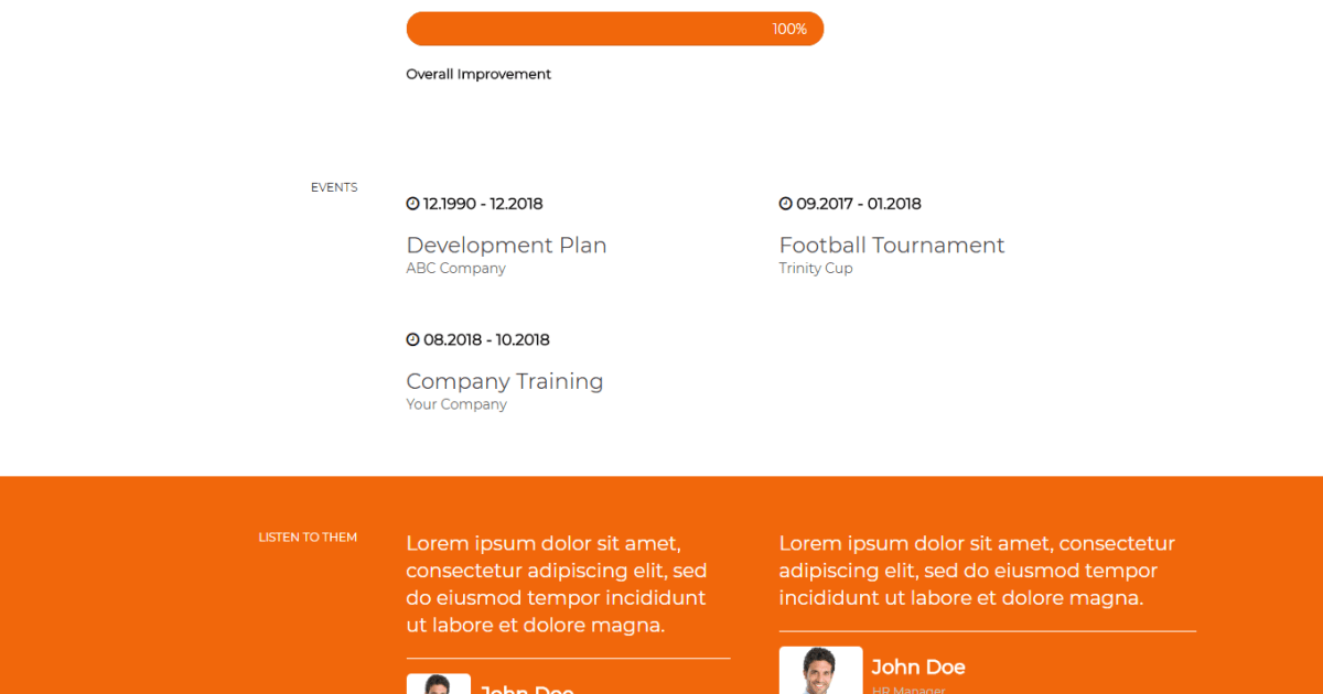 Coaching / Personal Information Template - Personal Template 01