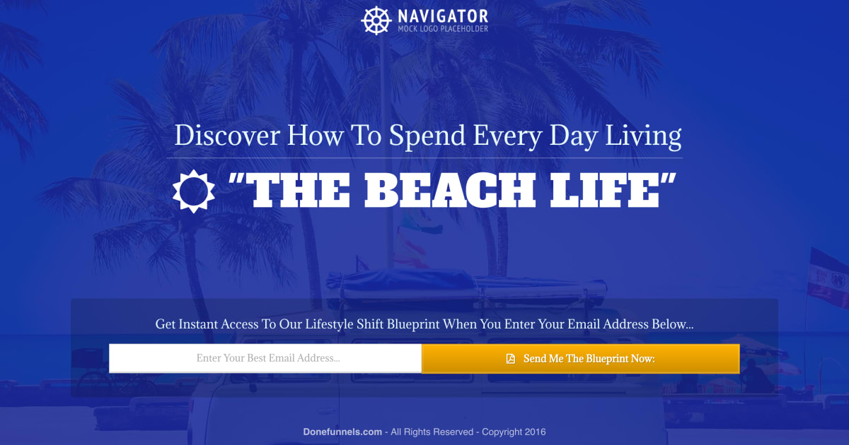 Beach Lifestyle Optin Funnel