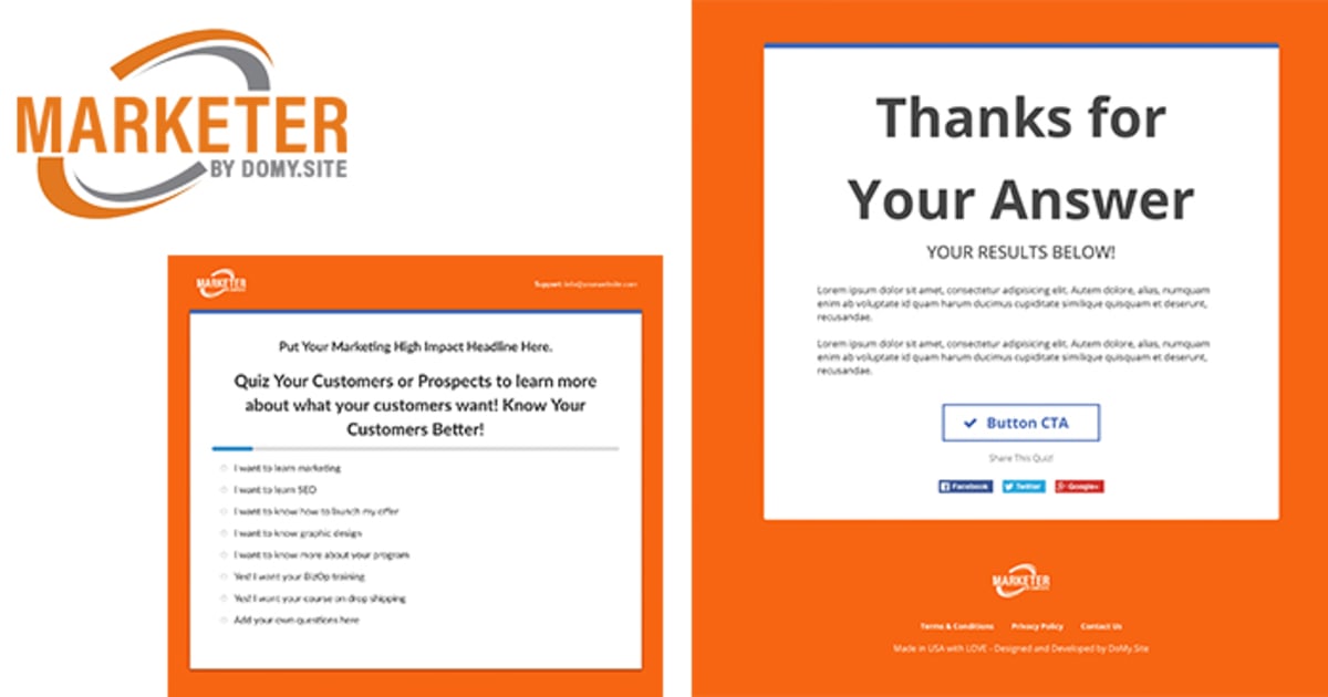 MARKETER :: Survey Funnel by FunnelsHelper.com