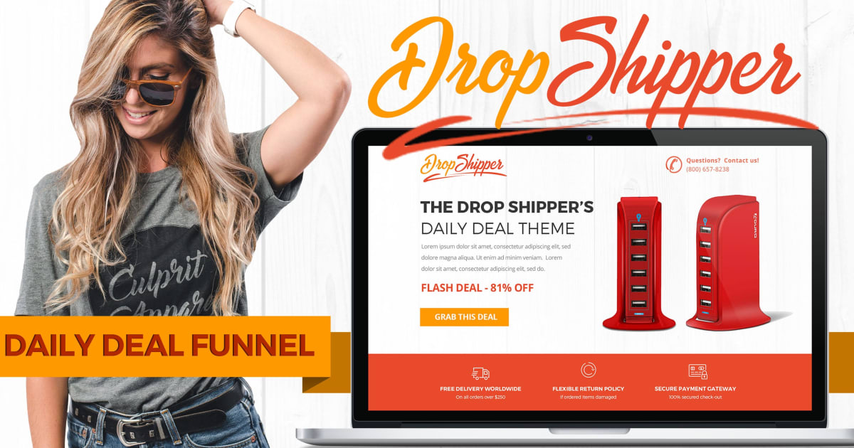 #1 Drop Shipping Daily Deal Funnel **BONUS** 3 Proven Email Sequences Included!!!