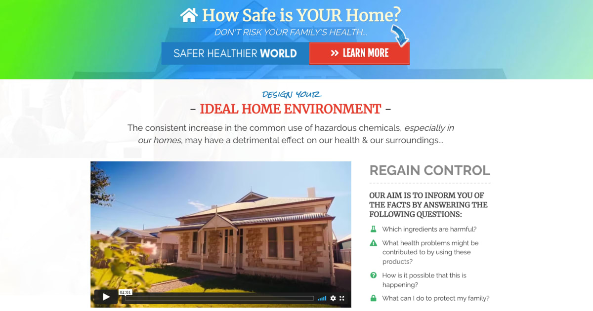 Healthier World - Modere Affiliate Referral Bridge Page Funnel