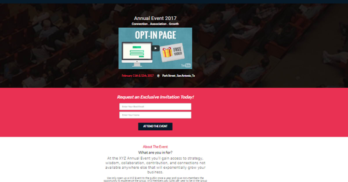 High End Event Application