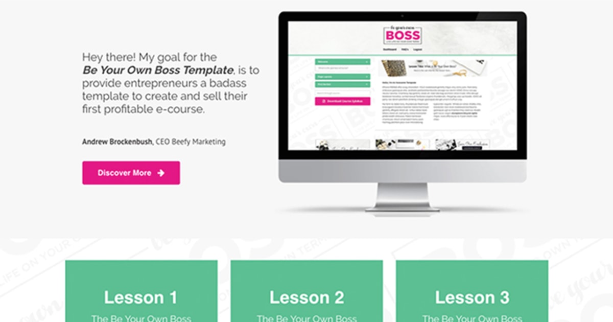 Be Your Own Boss Membership Template
