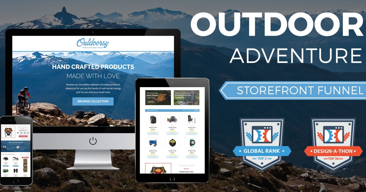 The Great Outdoors Storefront Funnel **BONUS** 3 Proven Email Sequences Included!!!