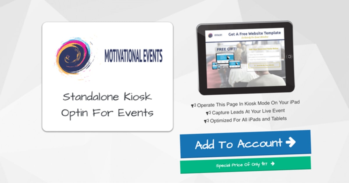 Event Kiosk Optin Funnel