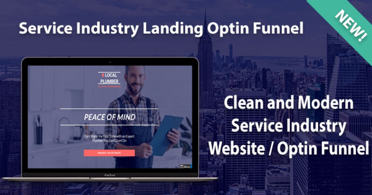 Plumbing Landscaping HVAC Contractor Optin Landing Page Funnel
