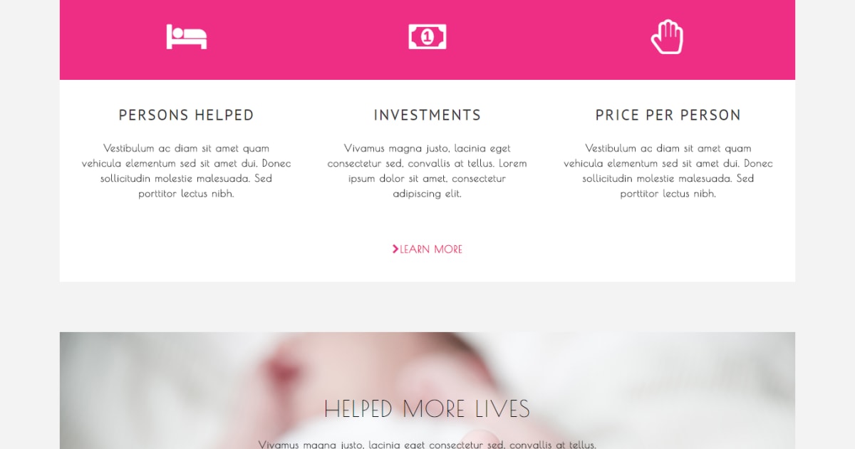 Opt-in / Landing Page - Charity / Donations / Financial Services Template 1