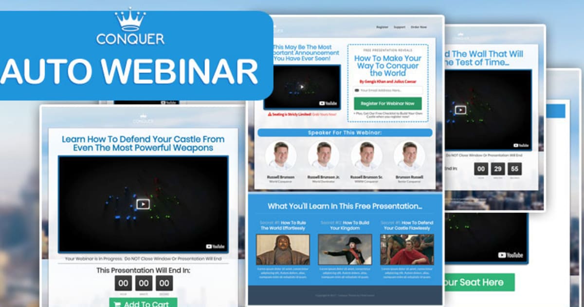 CONQUER | The Auto Webinar Funnel