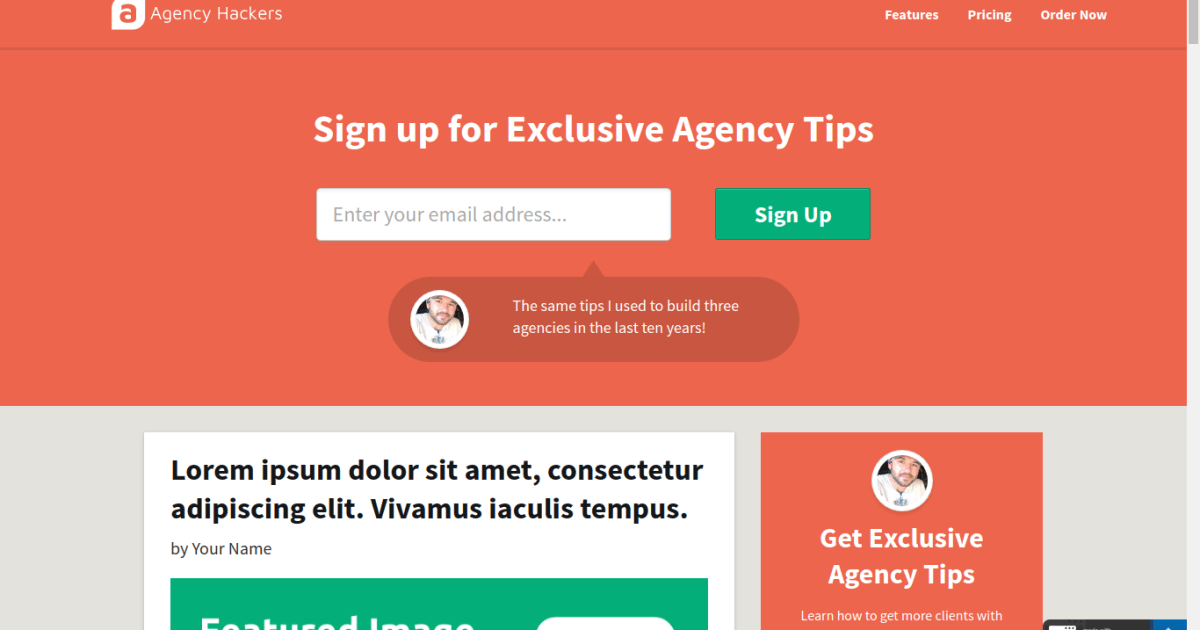 The Ultimate Blog Home Optin Page