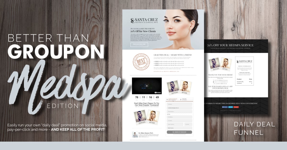 "Better Than Groupon Series" - Medspa + Aesthetics Promotion Funnel