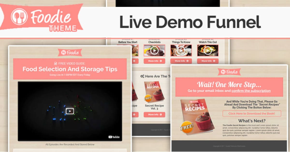 FOODIE | Live Demo Funnel