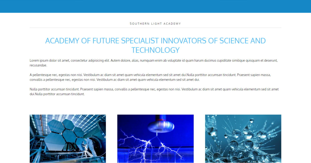 Full Sales Website: Educational Product / Landing Page / Opt-in - Science Academy Template 1