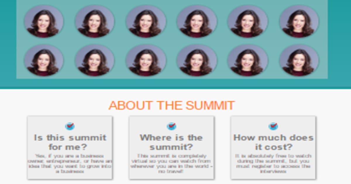 Blank Summit Opt In Template