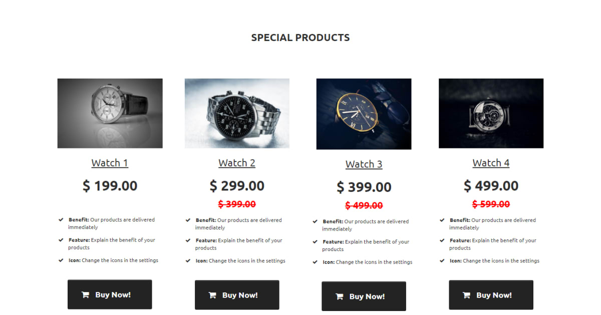 Ecommerce / Sales Page / Optin - Ecommerce Watch Yellow & Black Template 1