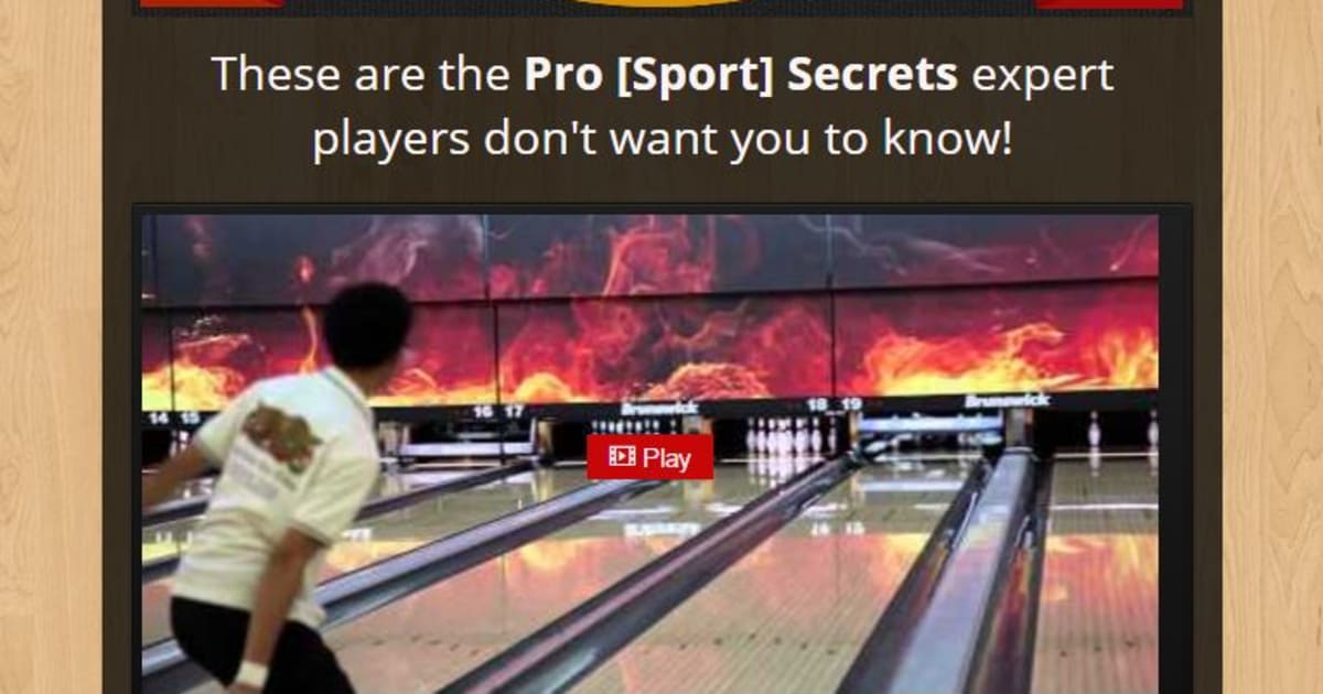 Sport Optin & Sales Funnel | Ebook Funnel | Sport Related Niche - Bowling, Golf, Tennis, etc.