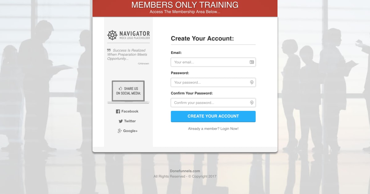 Membership Area Funnel