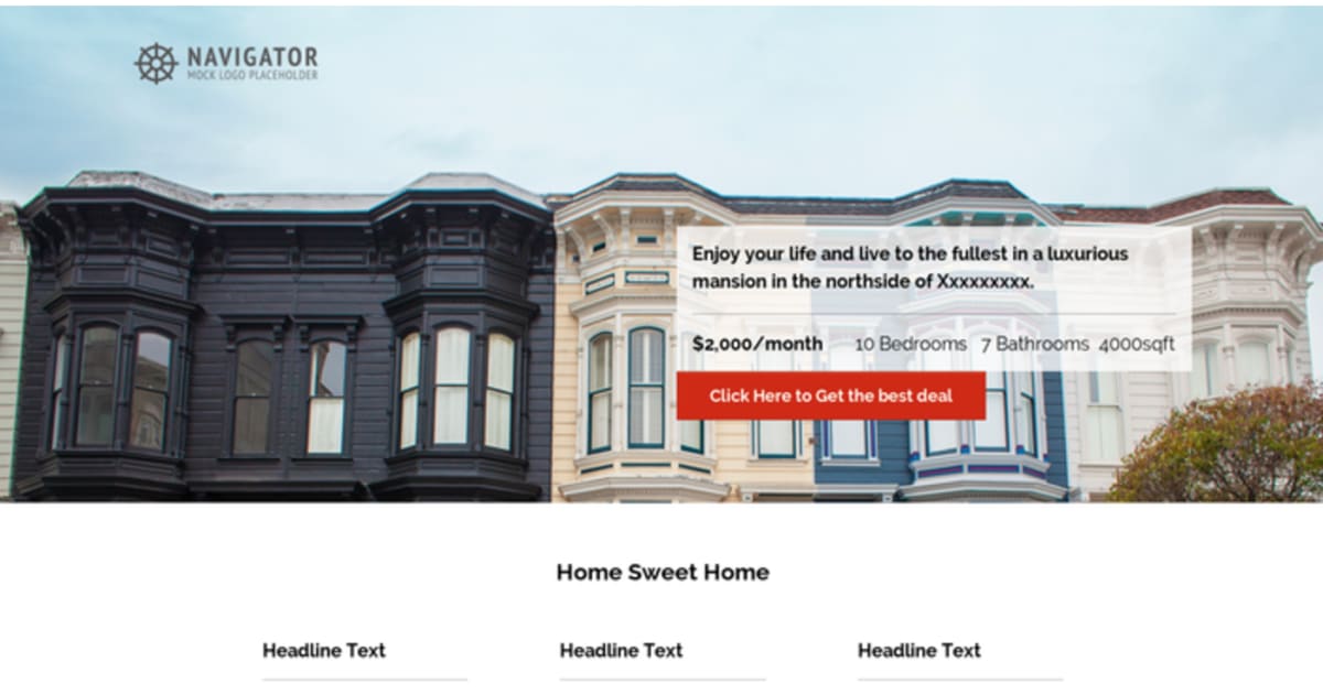 Opt in - Real Estate / Property / Open House v3 - Unbounce Hack - By InVert Inc