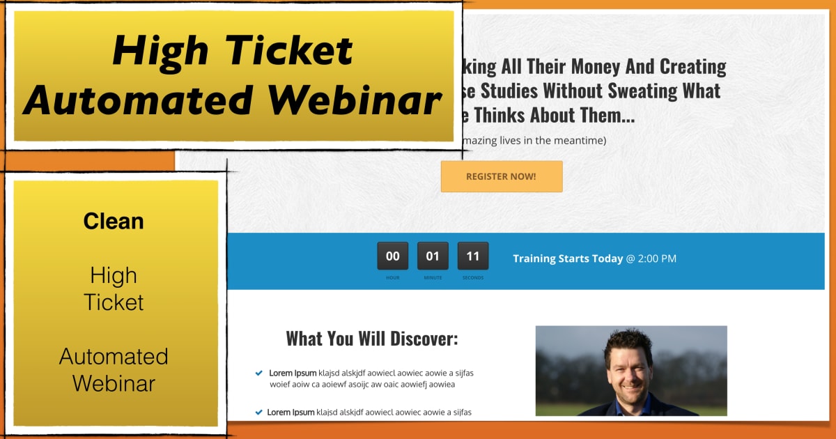 Clean High Ticket Webinar Funnel