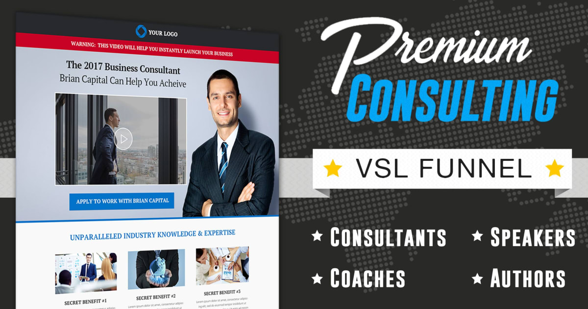 The Consultant/Coach VSL Funnel **BONUS** 3 Proven Email Sequences Included!!!