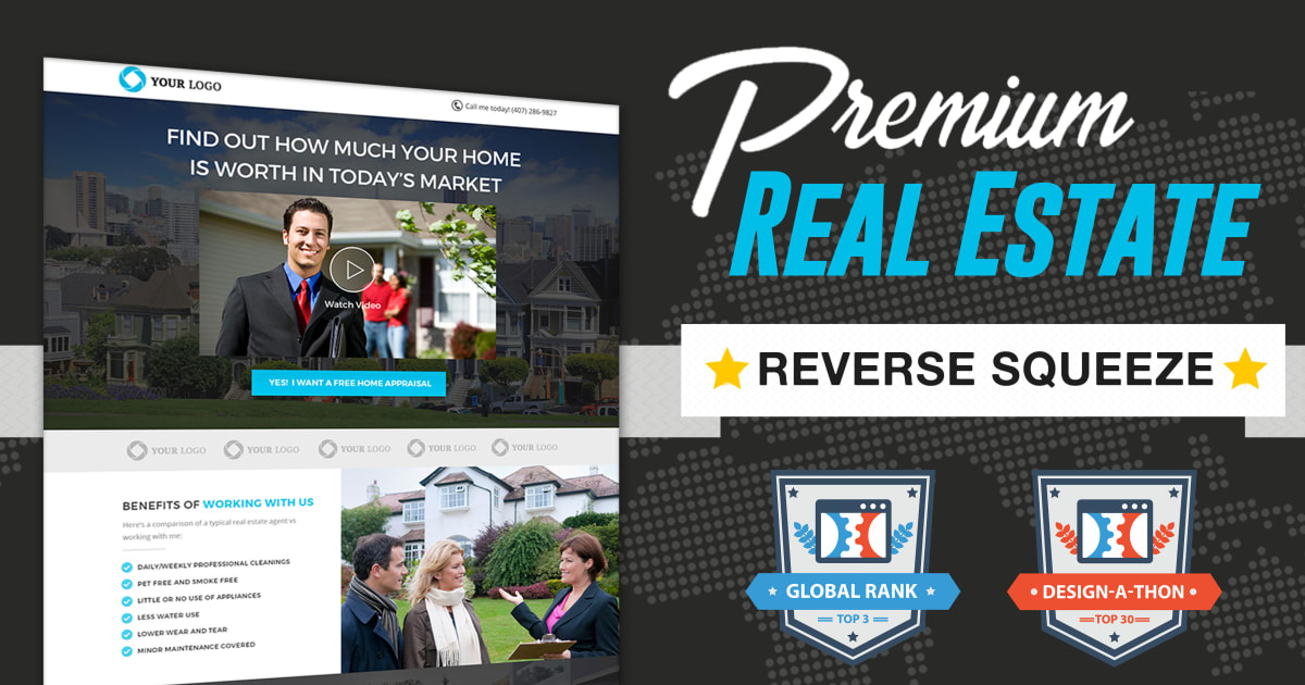 Real Estate REVERSE Squeeze Page Funnel **BONUS** Proven 5 Step Email Sequence!