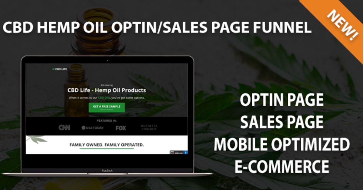 CBD Life - CBD Hemp Oil Optin and Sales Page