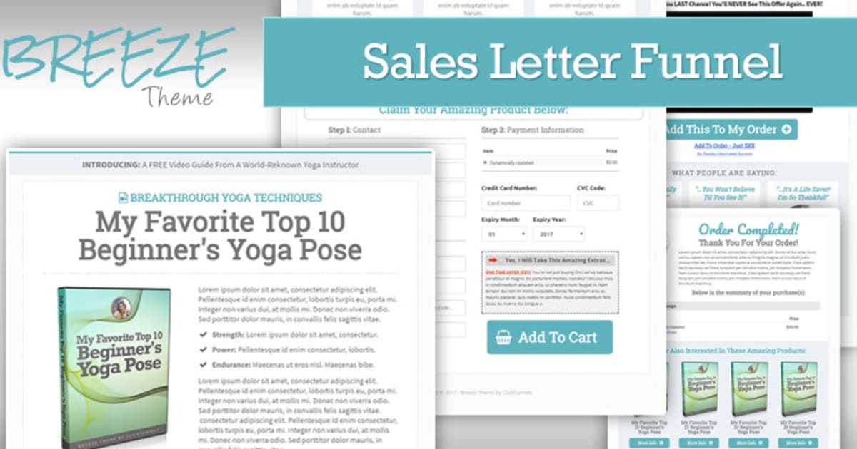 BREEZE | Sales Letter Funnel