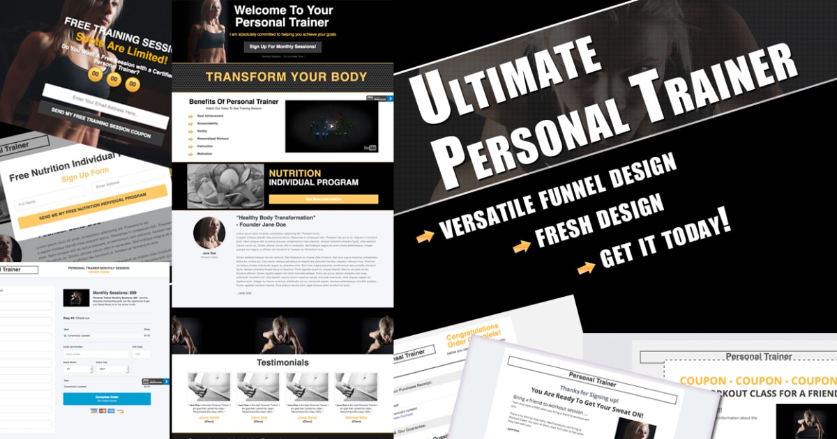 Ultimate Personal Trainer - Boot Camp Funnel