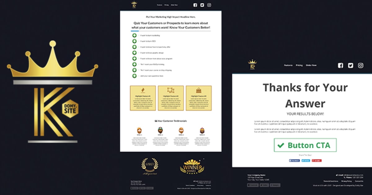 KING :: Survey Funnel by FunnelsHelper.com