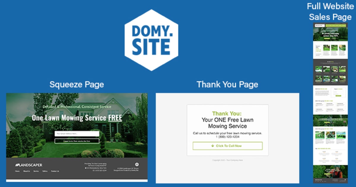Landscaper Squeeze Page Funnel by FunnelsHelper.com