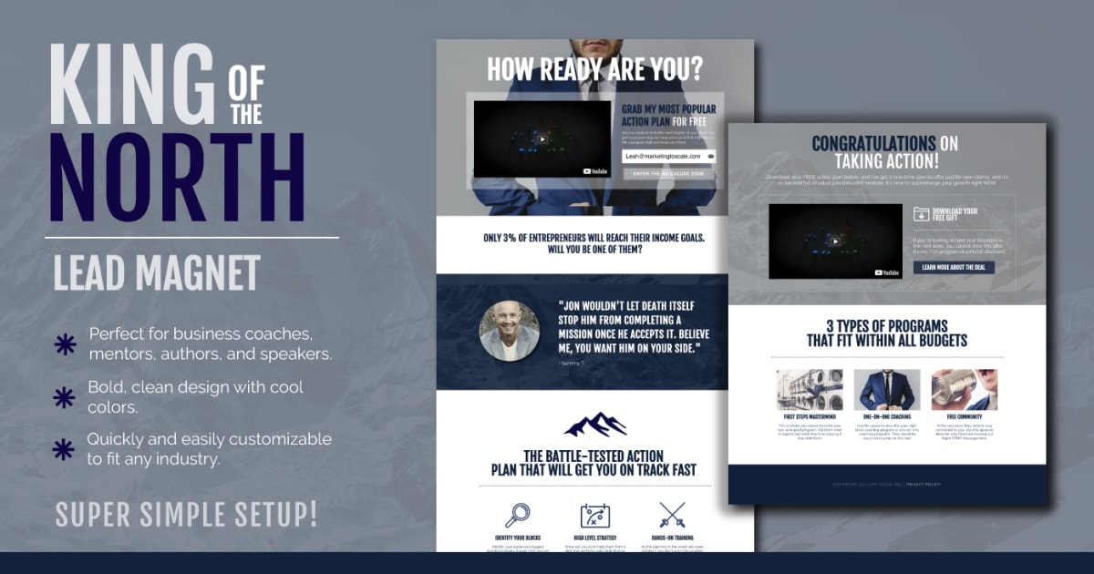 "KING OF THE NORTH SERIES" - The Ultimate Lead Magnet for Coaches, Consultants and Influencers