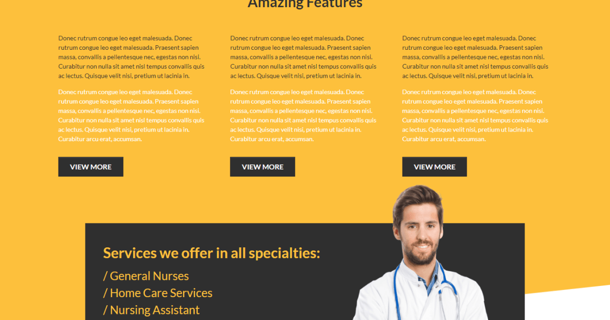 Home Care / Landing Page - Nursing Template 1