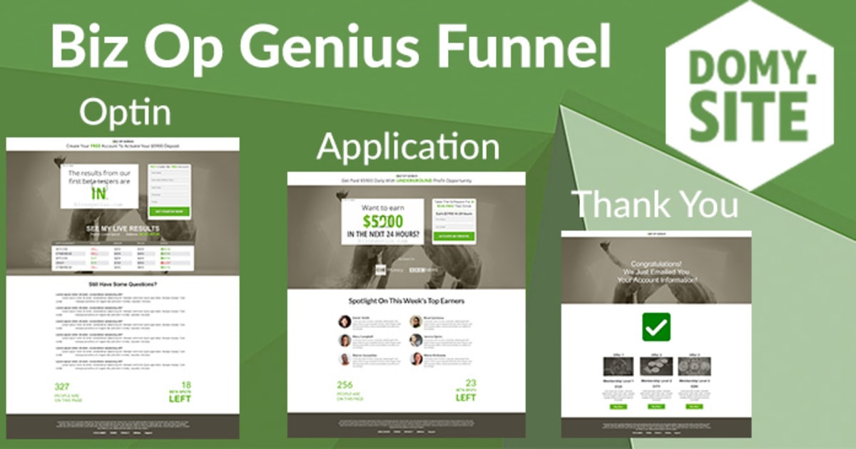 Biz Op Genius (How To) Application Funnel :: By FunnelsHelper.com (Top Converting)